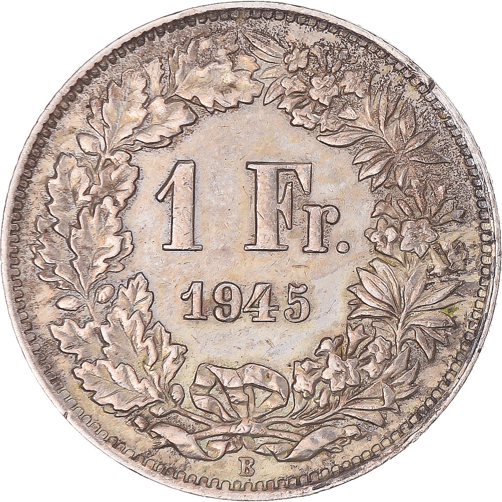 Coin, Switzerland, Franc, 1945, Bern, EF(40-45), Silver, KM:24