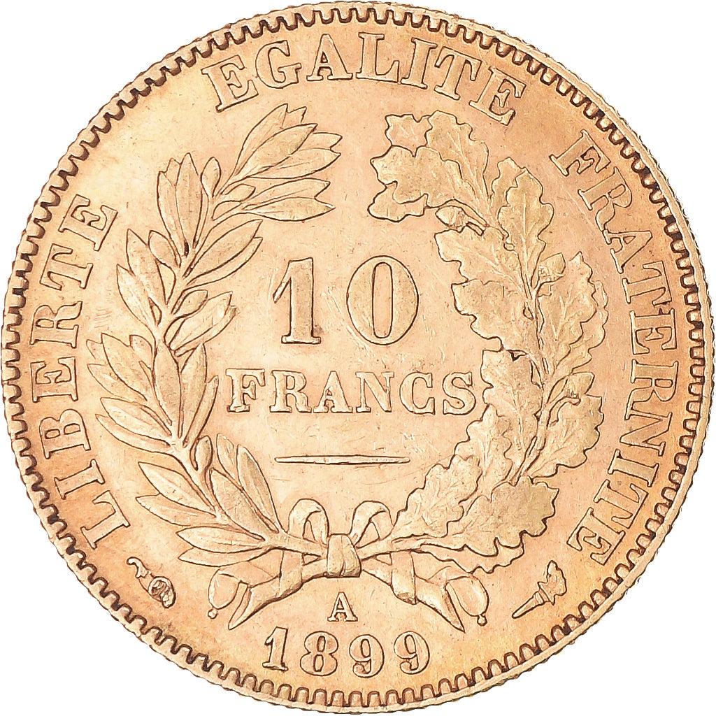 Munten, Frankrijk, Cérès, 10 Francs, 1899, Paris, ZF+, Goud, KM:830