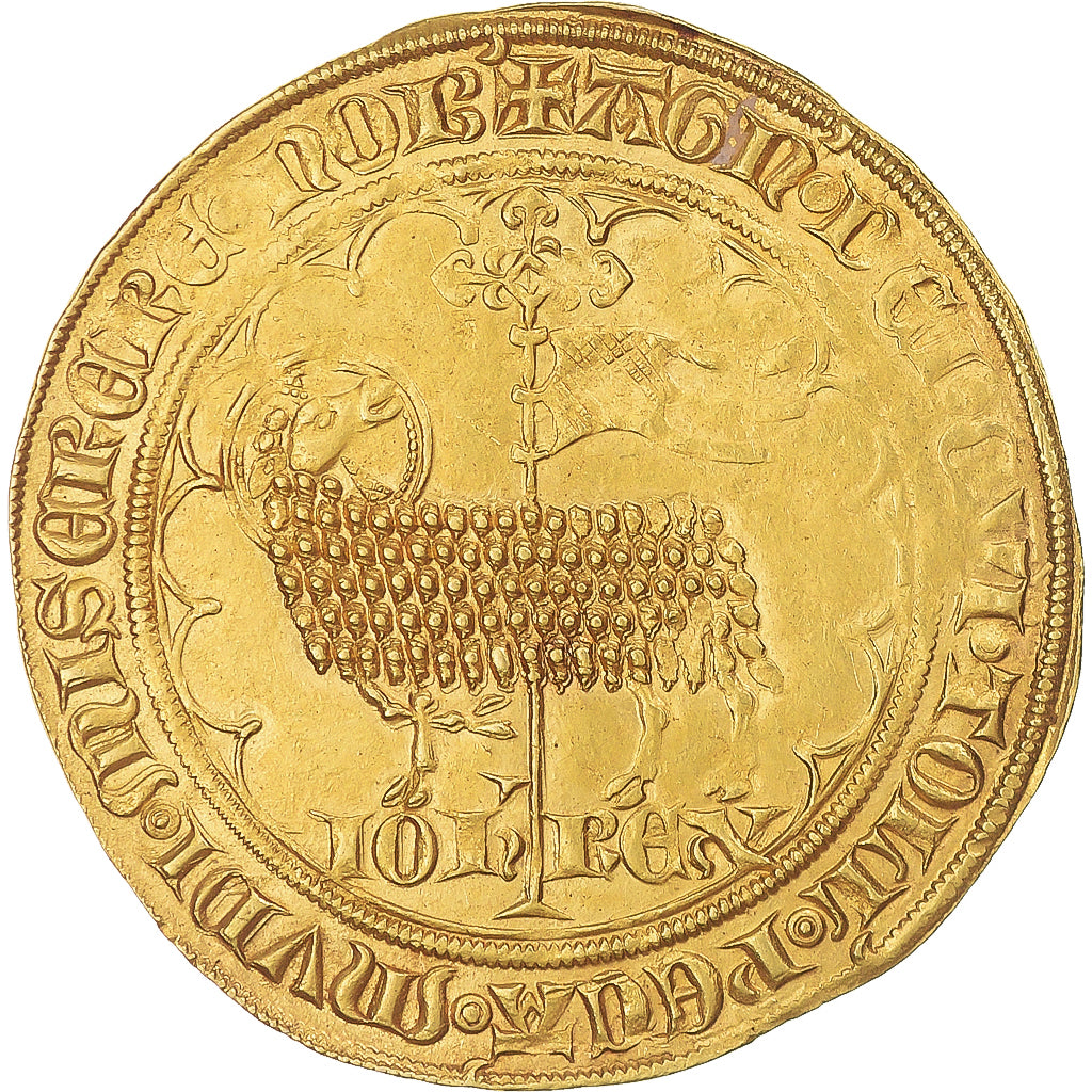 Monnaie, France, Jean II le Bon, Mouton d'or, 1350-1364, Flan large, TTB+, Or