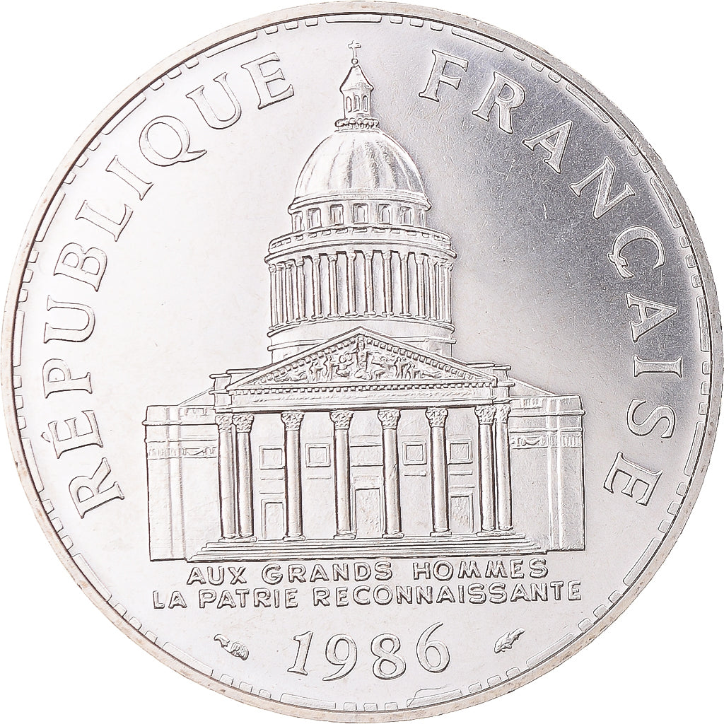 Coin, France, Panthéon, 100 Francs, 1986, Paris, MS(65-70), Silver, KM:951.1