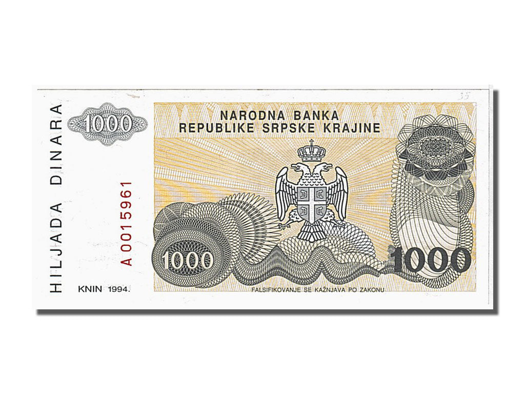 Croatia, 1000 Dinara, 1994, KM #R30a, UNC(65-70), A0015961