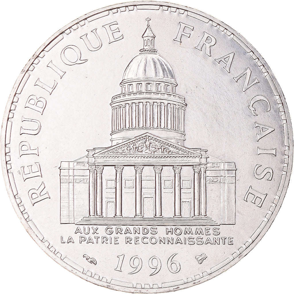 Coin, France, Panthéon, 100 Francs, 1996, Paris, MS(65-70), Silver, KM:951.1