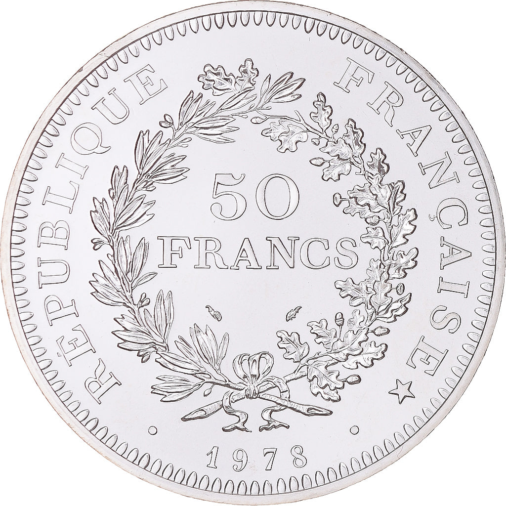 Coin, France, Hercule, 50 Francs, 1978, Paris, UNC, Silver, KM:941.1