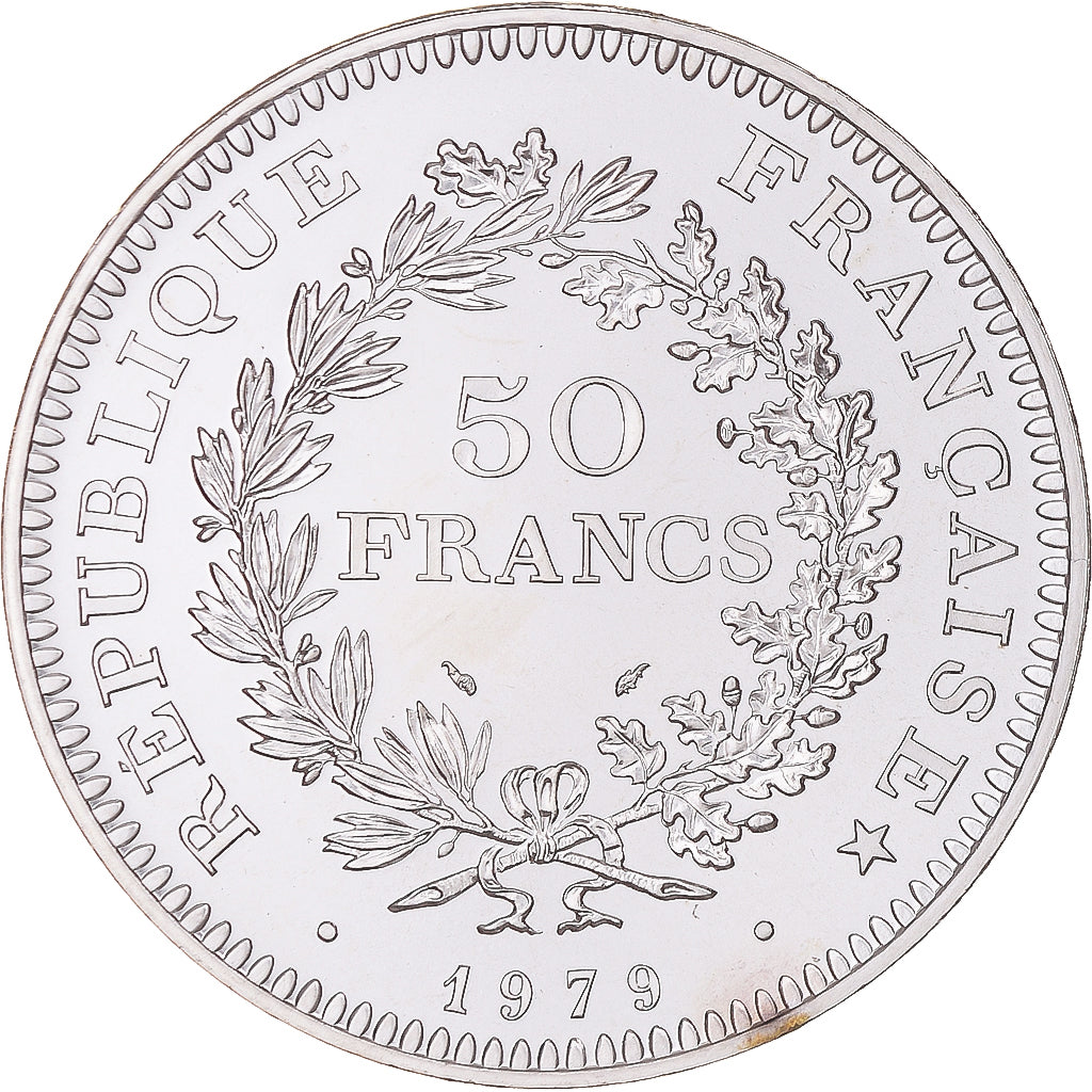Coin, France, Hercule, 50 Francs, 1979, Paris, UNC, Silver, KM:941.1