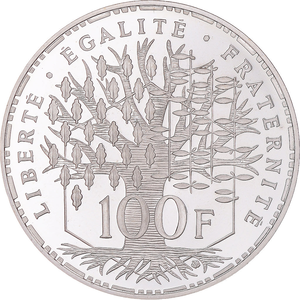 Coin, France, Panthéon, 100 Francs, 1991, Paris, MS(65-70), Silver, KM:951.1