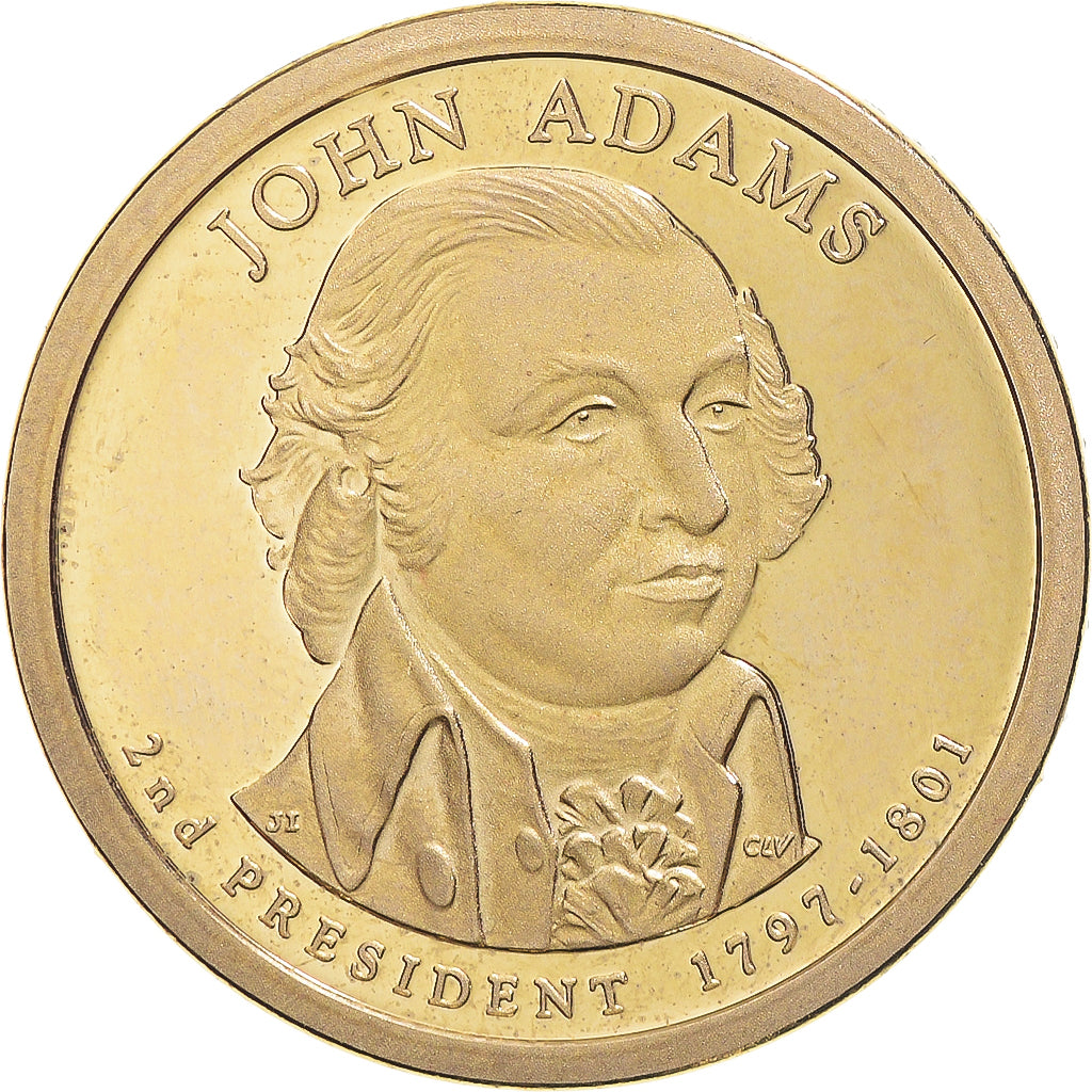 Moneda, Estados Unidos, John Adams, Dollar, 2007, U.S. Mint, San Francisco