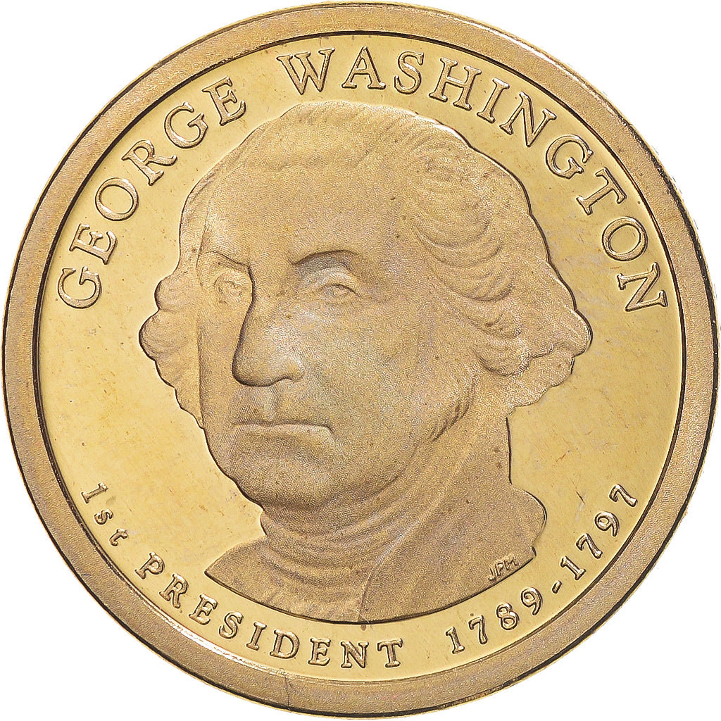 Coin, United States, George Washington, Dollar, 2007, U.S. Mint, San Francisco