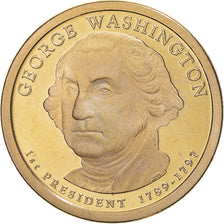 Coin, United States, George Washington, Dollar, 2007, U.S. Mint, San Francisco