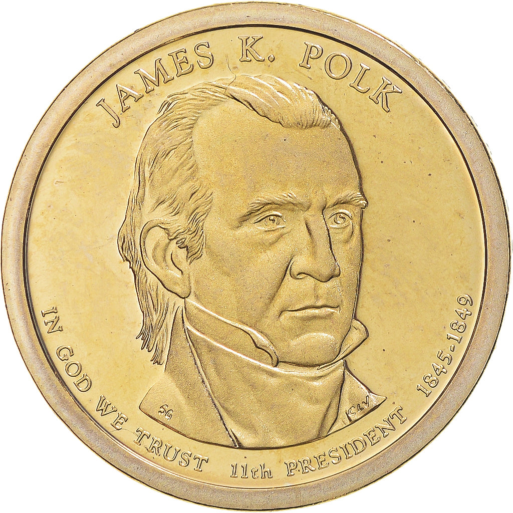 Munten, Verenigde Staten, James K. Polk, Dollar, 2009, U.S. Mint, San Francisco