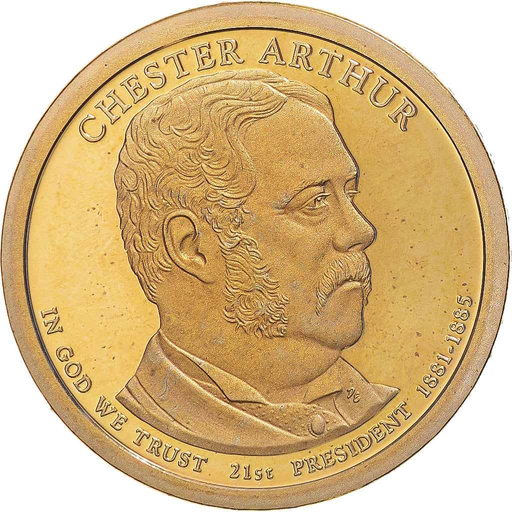 Coin, United States, Chester Arthur, Dollar, 2012, U.S. Mint, San Francisco