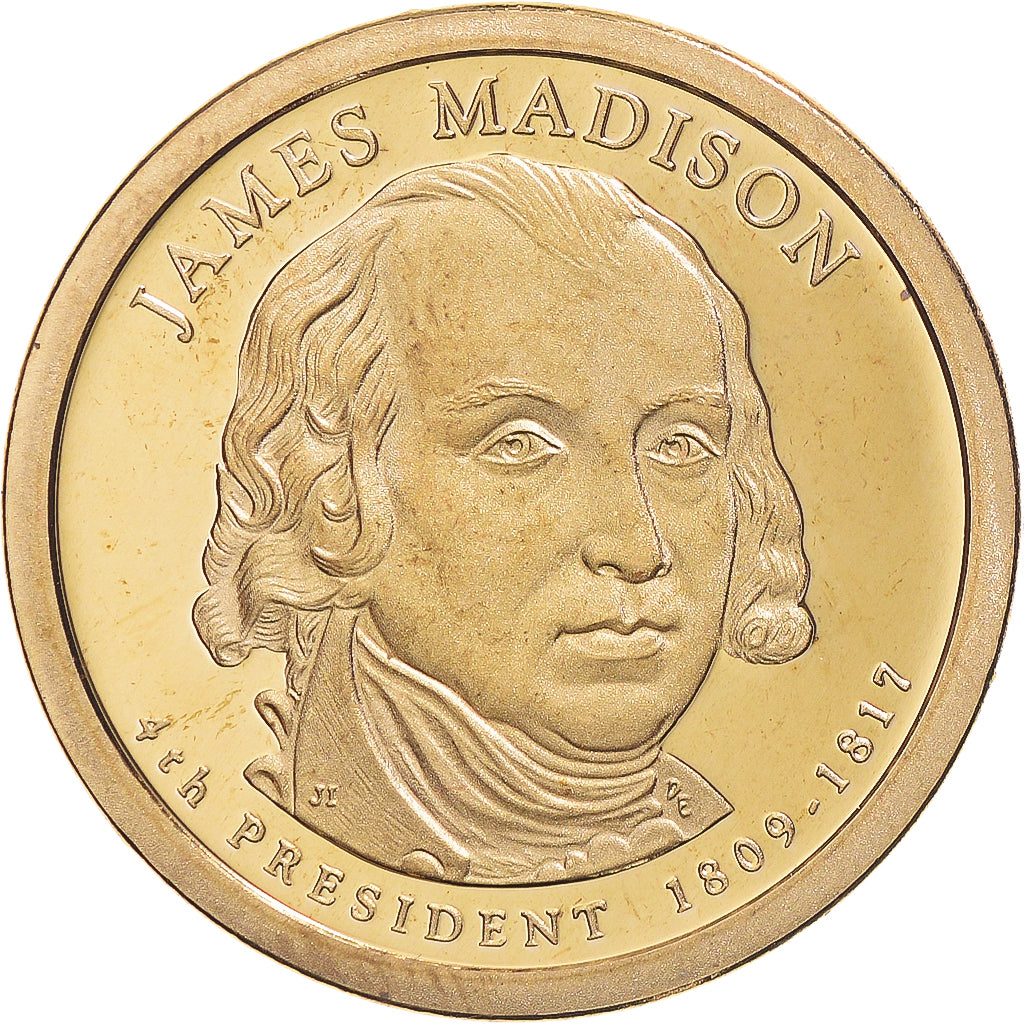 Moneda, Estados Unidos, James Madison, Dollar, 2007, U.S. Mint, San Francisco