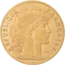 Moneda, Francia, Marianne, 10 Francs, 1906, Paris, MBC, Oro, KM:846