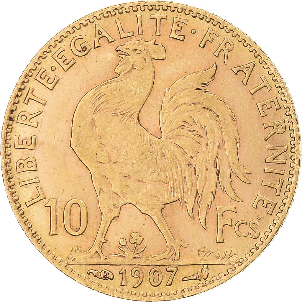 Coin, France, Marianne, 10 Francs, 1907, Paris, EF(40-45), Gold, KM:846