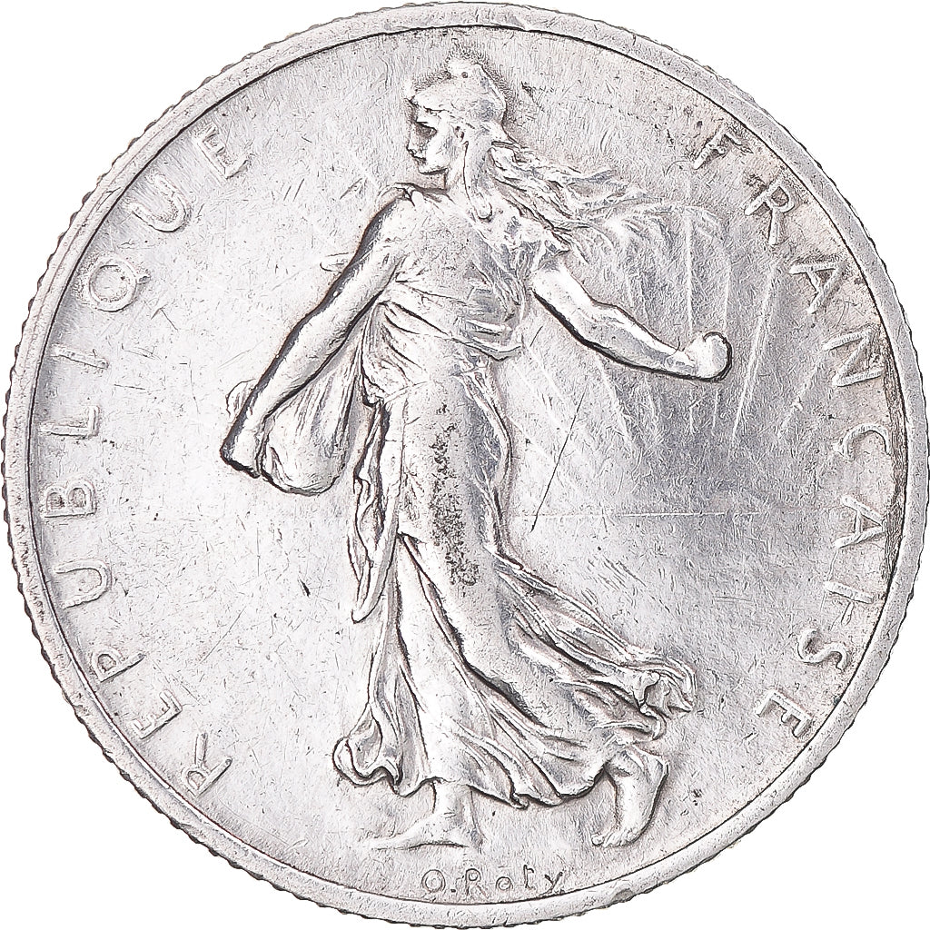 Coin, France, Semeuse, 2 Francs, 1916, Paris, AU(50-53), Silver, KM:845.1
