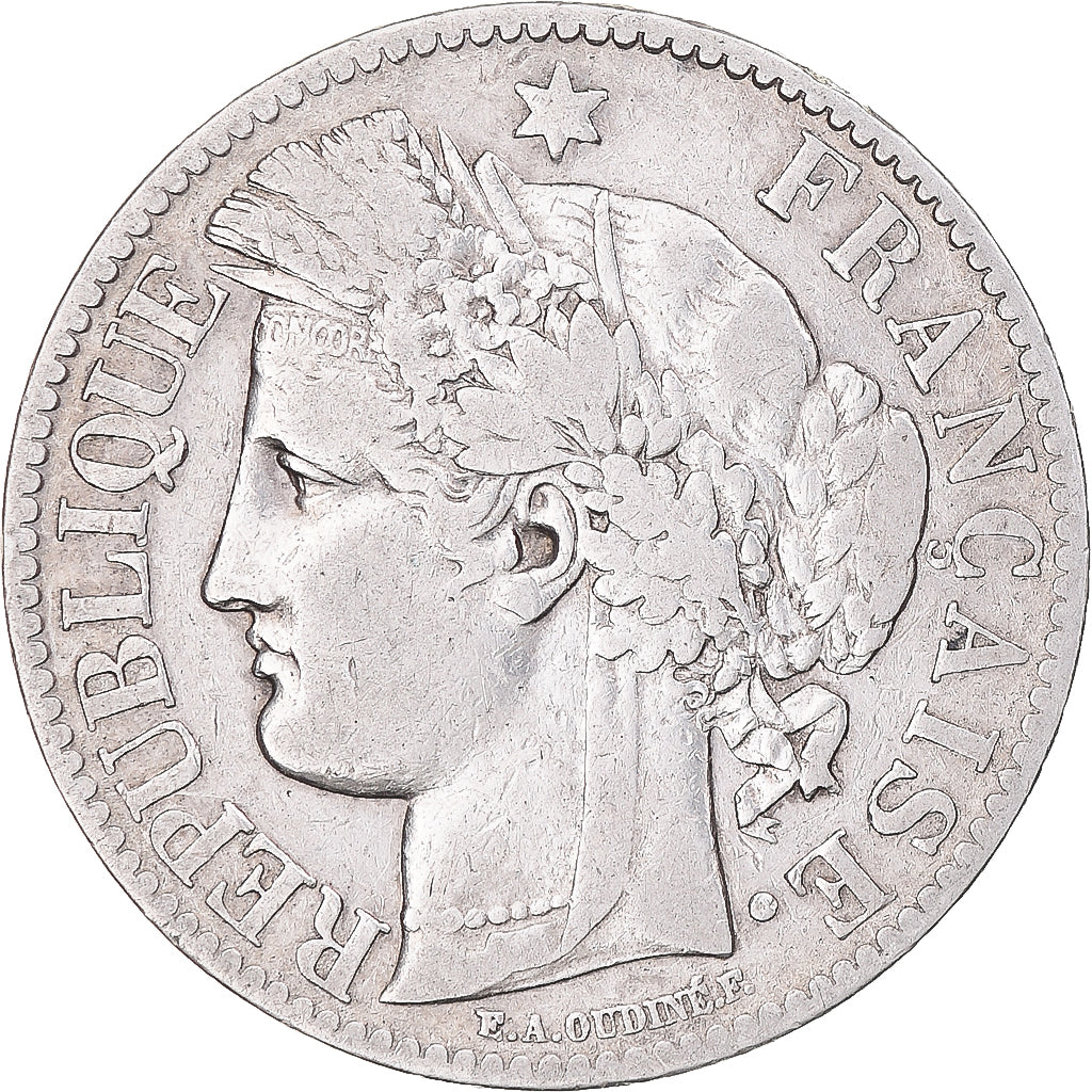 Coin, France, Cérès, 2 Francs, 1887, Paris, VF(30-35), Silver, KM:817.1