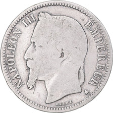 Moneta, Francja, Napoleon III, Franc, 1868, Paris, F(12-15), Srebro, KM:801.1