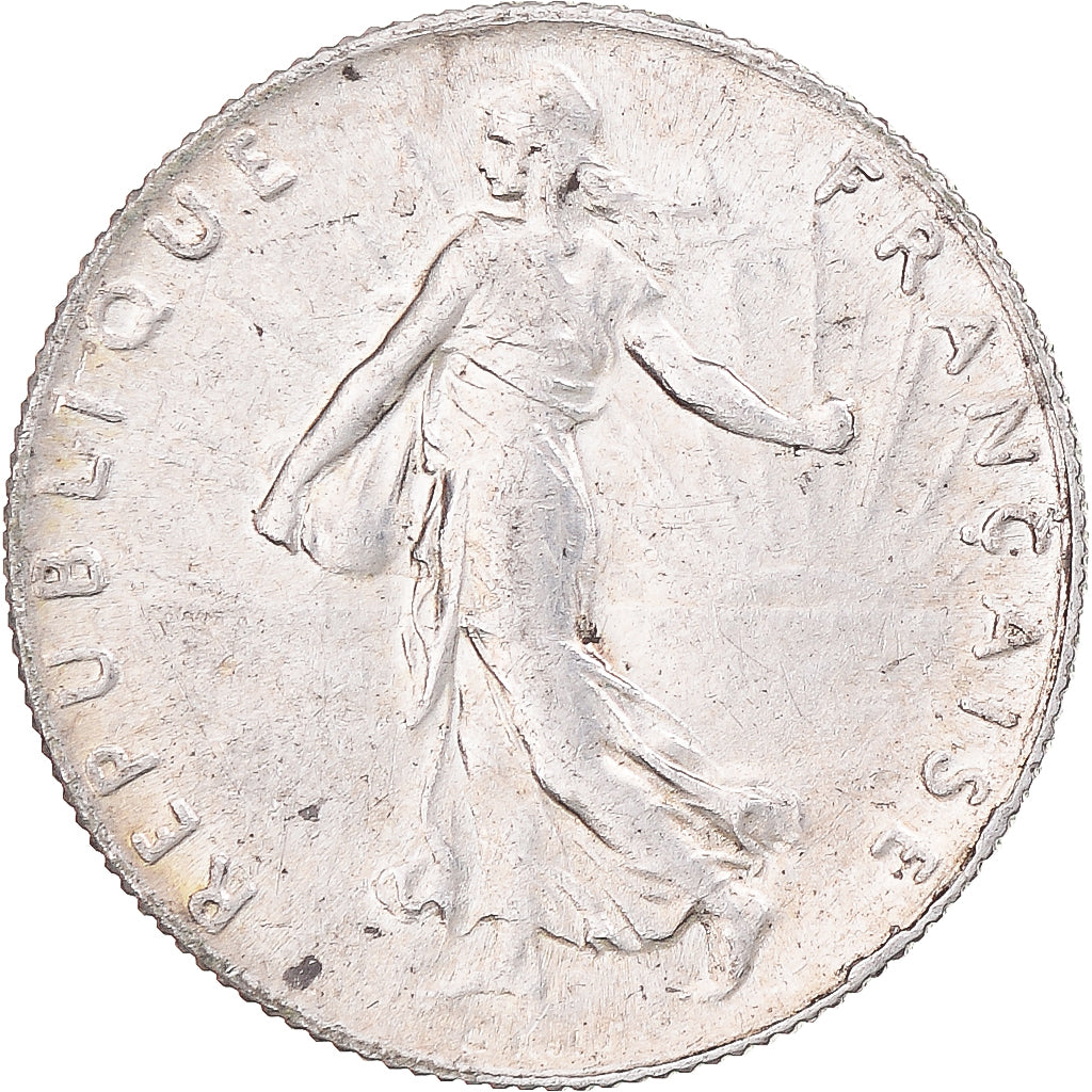 Coin, France, Semeuse, 50 Centimes, 1919, Paris, AU(55-58), Silver, KM:854