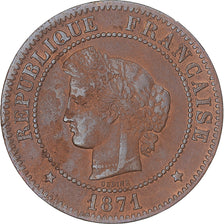 Coin, France, Cérès, 5 Centimes, 1871, Paris, VF(20-25), Bronze, KM:821.1