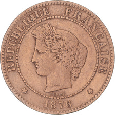 Coin, France, Cérès, 5 Centimes, 1876, Paris, VF(20-25), Bronze, KM:821.1