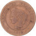 Moneta, Francja, Cérès, 5 Centimes, 1872, Bordeaux, VF(20-25), Brązowy