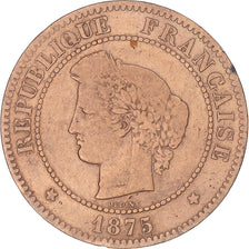 Coin, France, Cérès, 5 Centimes, 1875, Paris, VF(20-25), Bronze, KM:821.1