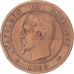 Munten, Frankrijk, Napoleon III, 10 Centimes, 1855, Paris, ancre, FR, Bronzen