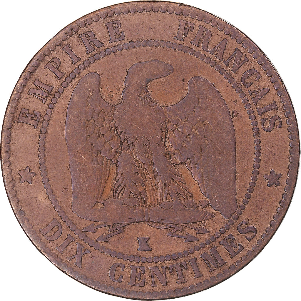 Münze, Frankreich, Napoleon III, 10 Centimes, 1856, Bordeaux, S, Bronze