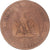 Moeda, França, Napoleon III, 10 Centimes, 1857, Rouen, F(12-15), Bronze