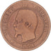 Coin, France, Napoleon III, 10 Centimes, 1854, Bordeaux, F(12-15), Bronze