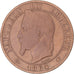 Moneda, Francia, Napoleon III, 5 Centimes, 1864, Paris, BC+, Bronce, KM:797.1