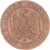 Moneda, Francia, Napoleon III, 5 Centimes, 1863, Strasbourg, BC+, Bronce