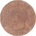 Moneda, Francia, Napoleon III, 5 Centimes, 1855, Lille, Chien / Dog, BC, Bronce