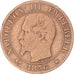 Coin, France, Napoleon III, 5 Centimes, 1856, Strasbourg, VF(20-25), Bronze