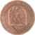 Moneda, Francia, Napoleon III, 5 Centimes, 1855, Lille, ancre, BC+, Bronce