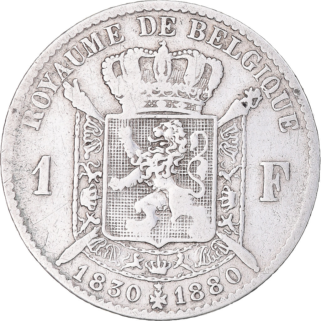 Monnaie, Belgique, Leopold II, Franc, 1880, TB+, Argent, KM:38