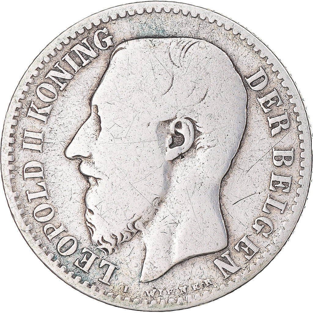 Coin, Belgium, Leopold II, Franc, 1887, VF(30-35), Silver, KM:29.2