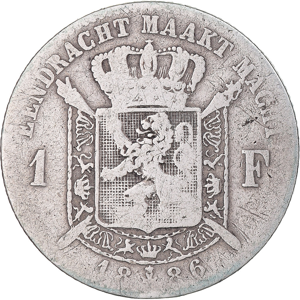 Monnaie, Belgique, Leopold II, Franc, 1886, TB, Argent, KM:29.1