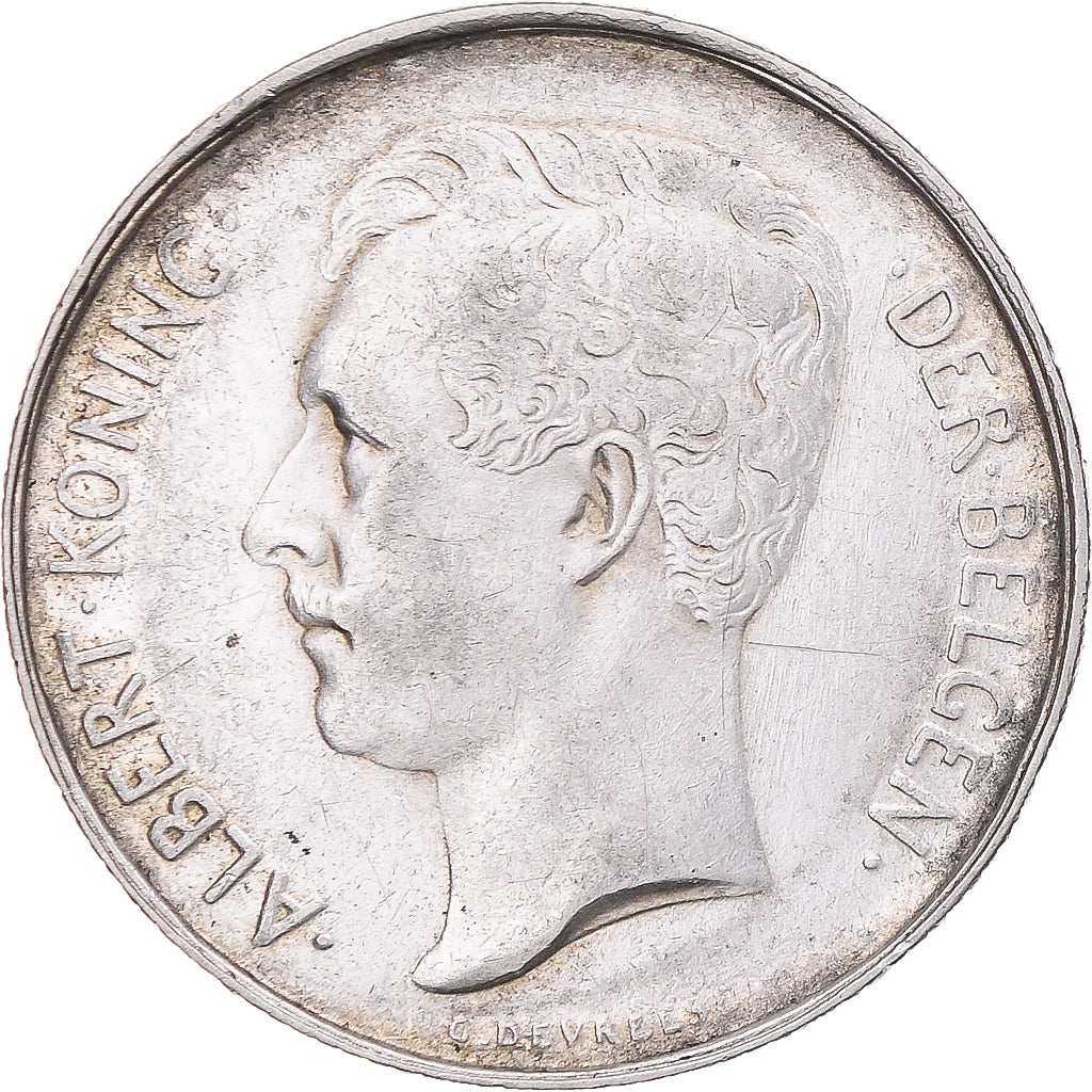 Coin, Belgium, Albert I, 2 Francs, 2 Frank, 1912, AU(50-53), Silver, KM:75