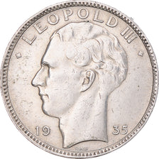 Coin, Belgium, Leopold III, 20 Francs, 20 Frank, 1935, Tranche B, EF(40-45)