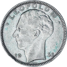Moneta, Belgio, Leopold III, 20 Francs, 20 Frank, 1935, Tranche B, BB, Argento