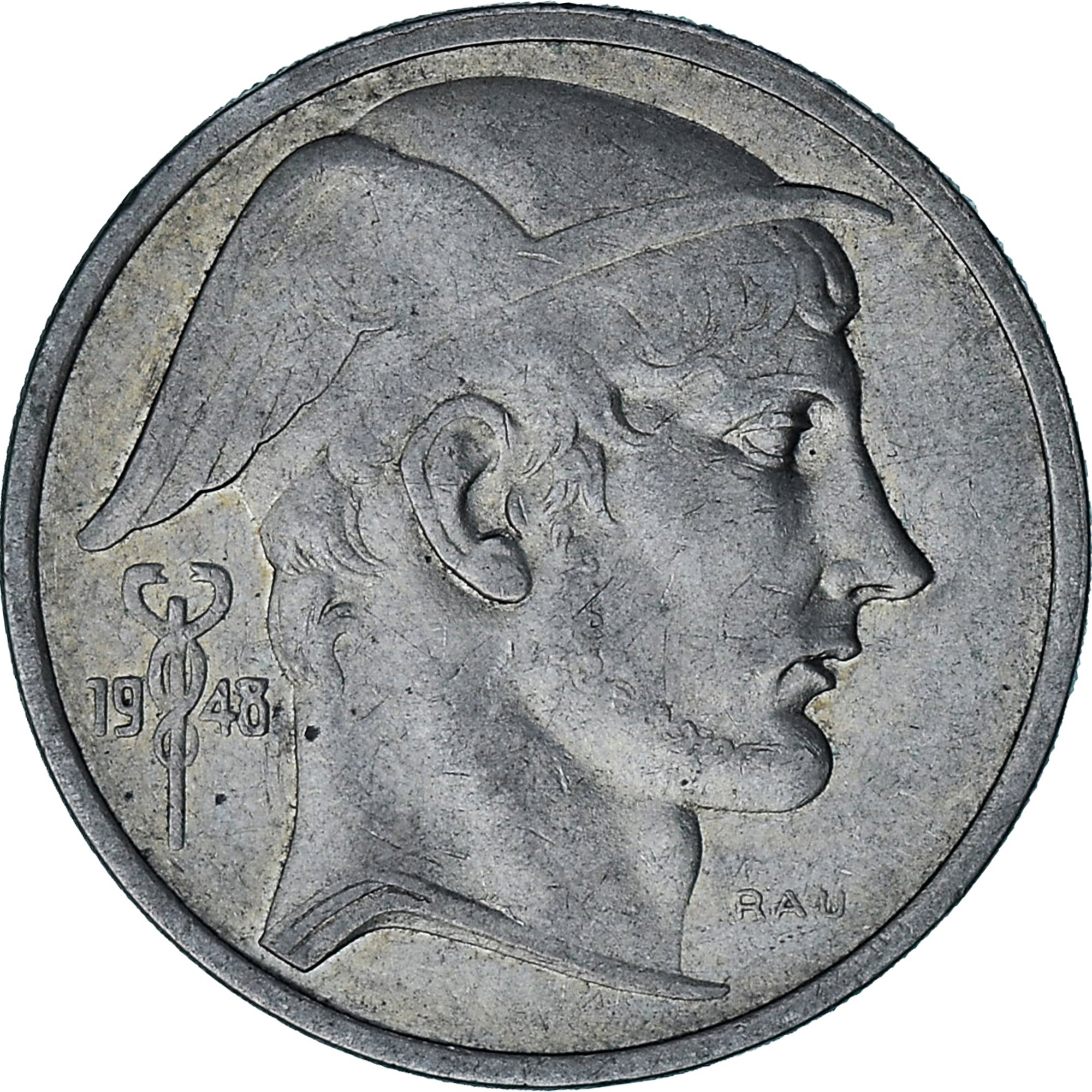 Coin, Belgium, Régence Prince Charles, 50 Francs, 50 Frank, 1948, VF(30-35)