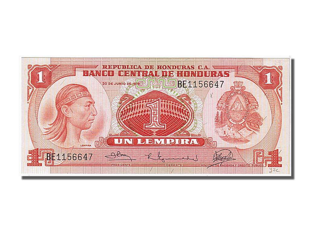 Honduras, 1 Lempira, 1978, KM #62, 1978-06-30, UNC(65-70), BE1156647