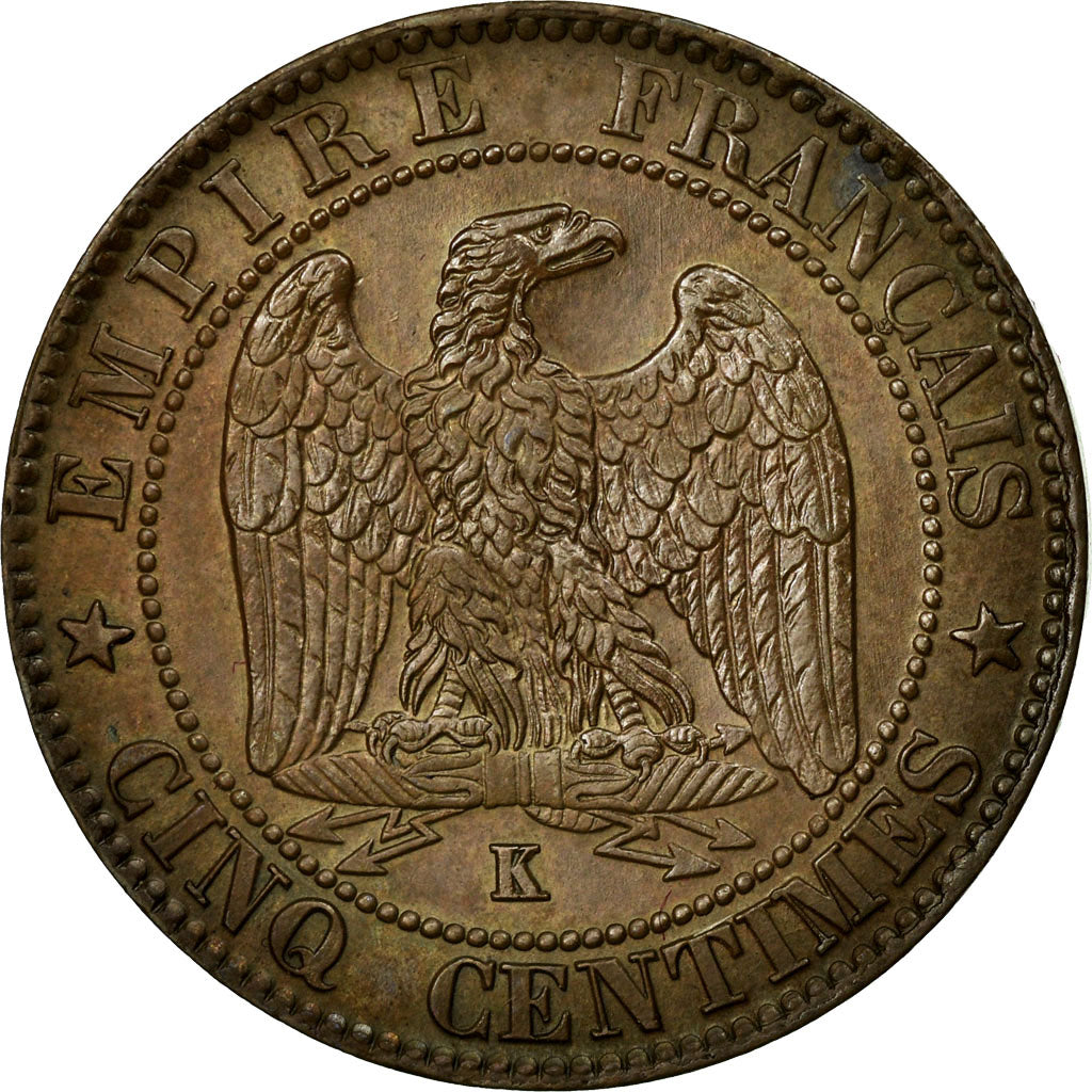 Monnaie, France, Napoleon III, Napoléon III, 5 Centimes, 1864, Bordeaux, SUP