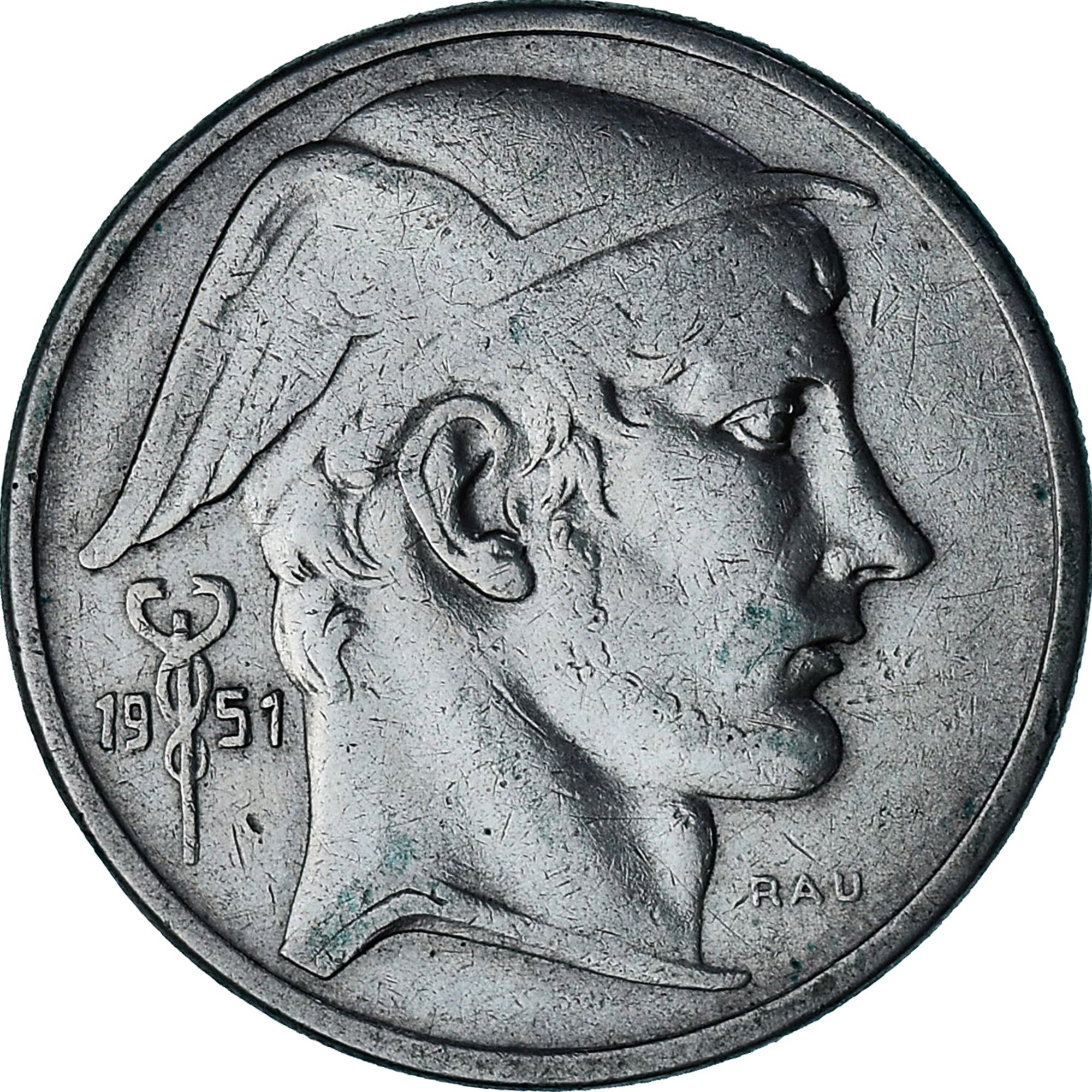 Coin, Belgium, Régence Prince Charles, 50 Francs, 50 Frank, 1951, EF(40-45)