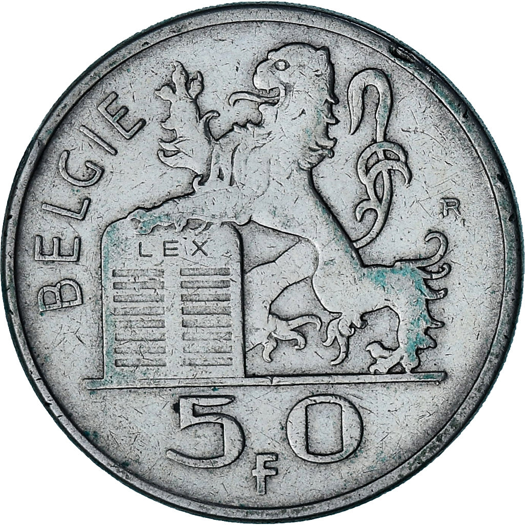 Coin, Belgium, Régence Prince Charles, 50 Francs, 50 Frank, 1951, EF(40-45)