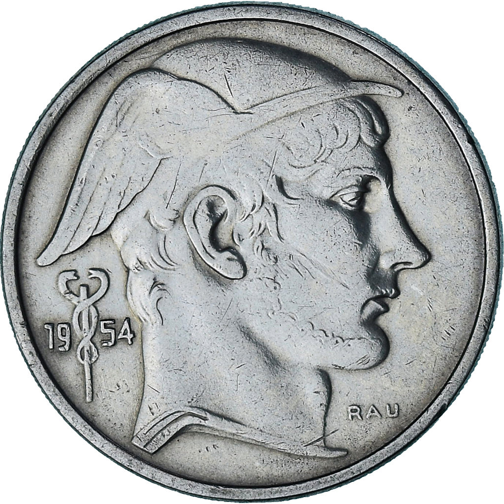 Coin, Belgium, Baudouin I, 50 Francs, 50 Frank, 1954, EF(40-45), Silver, KM:137