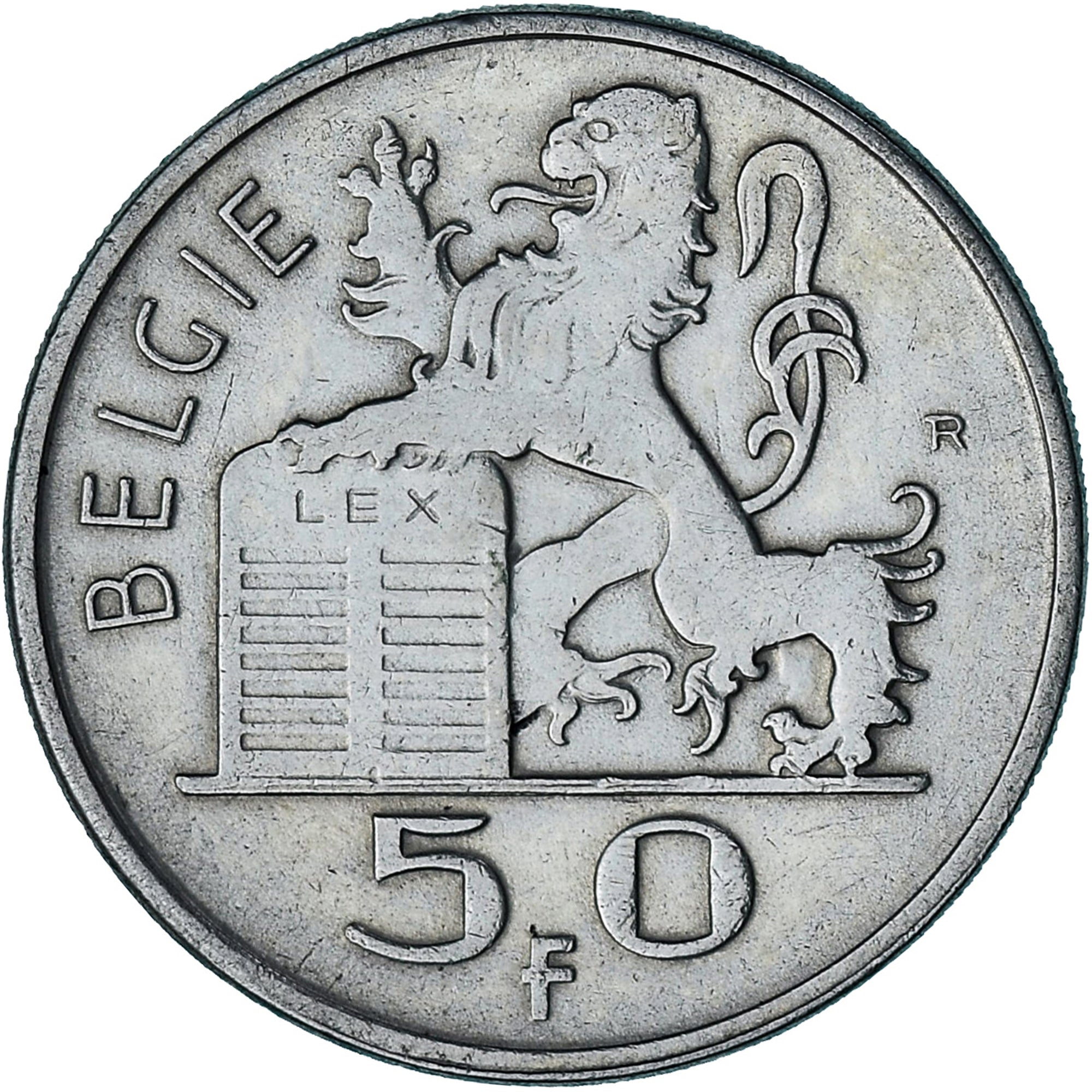 Coin, Belgium, Baudouin I, 50 Francs, 50 Frank, 1954, EF(40-45), Silver, KM:137