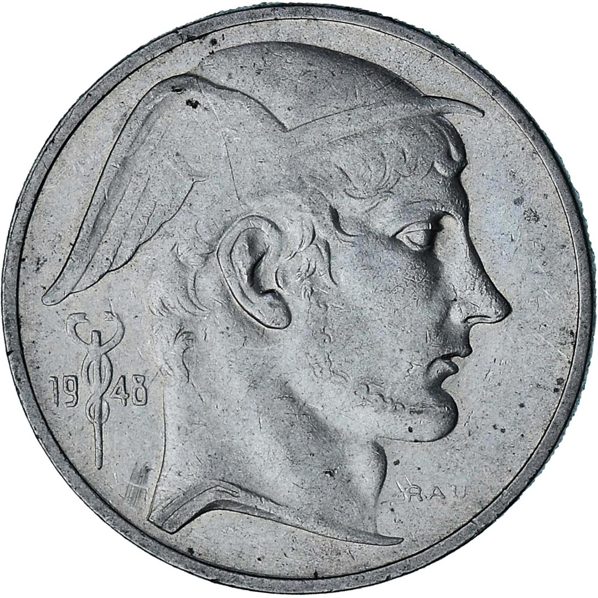 Coin, Belgium, Régence Prince Charles, 50 Francs, 50 Frank, 1948, EF(40-45)