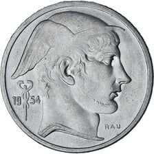 Moneta, Belgia, Baudouin I, 50 Francs, 50 Frank, 1954, AU(55-58), Srebro