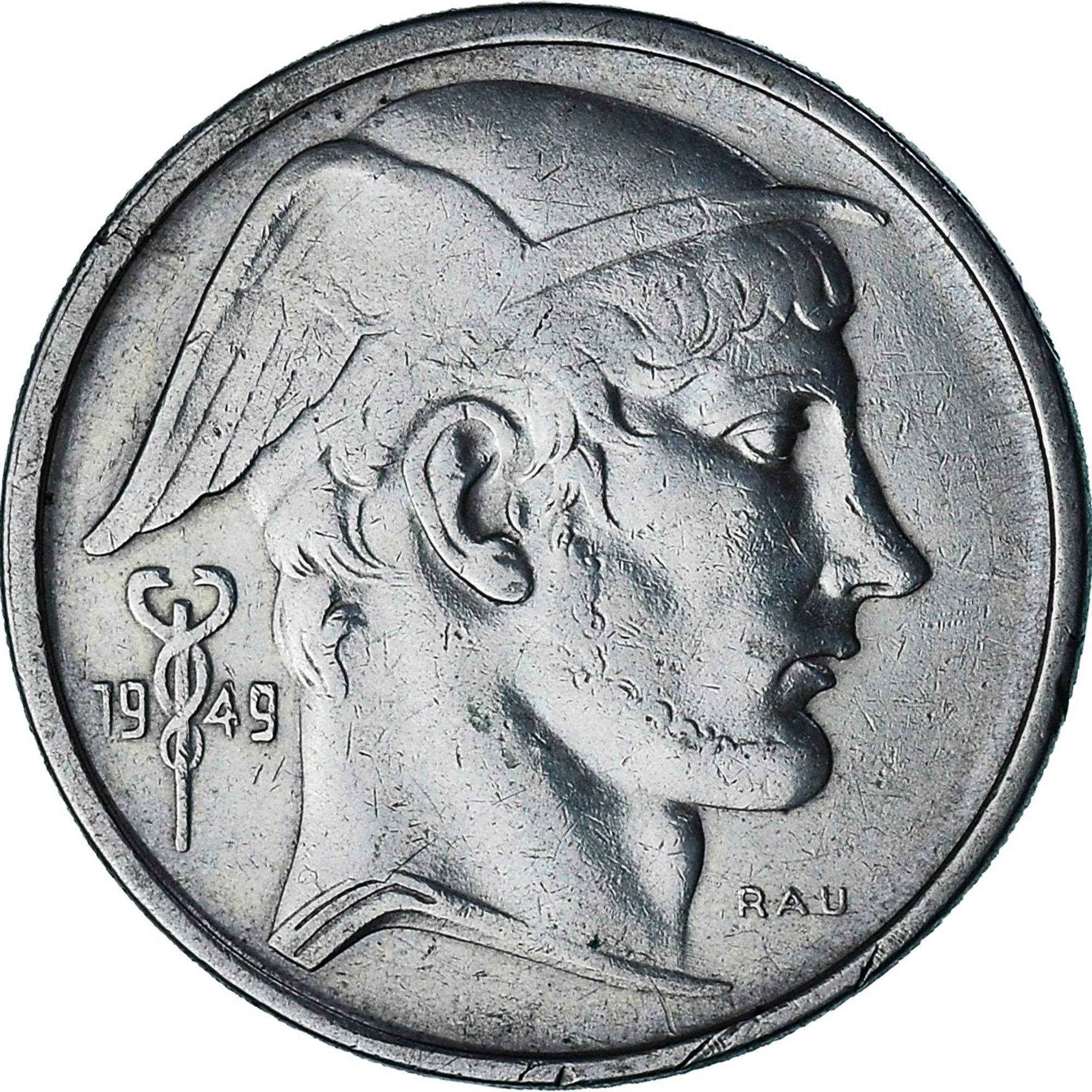 Coin, Belgium, Régence Prince Charles, 50 Francs, 50 Frank, 1949, EF(40-45)